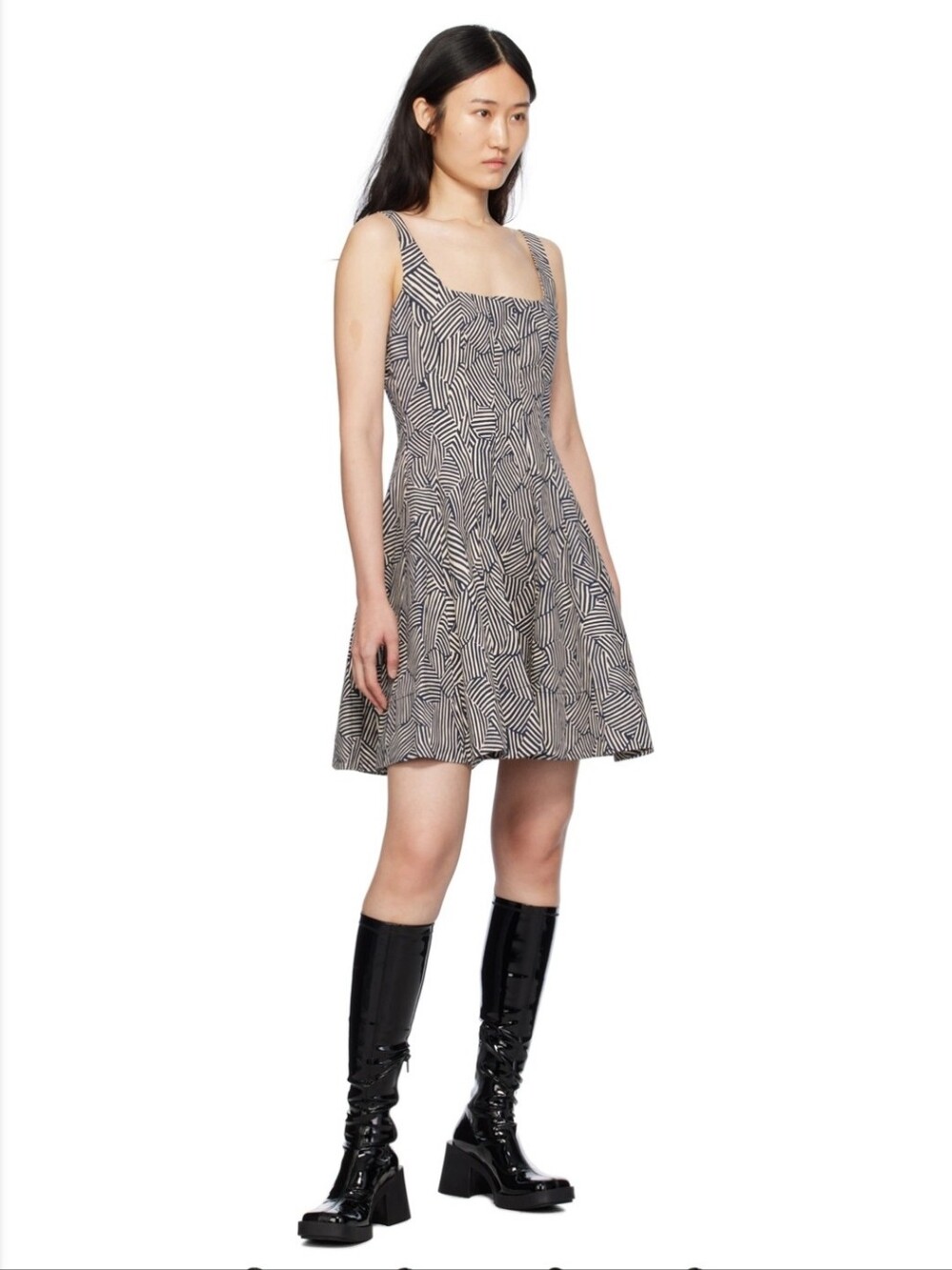 mosaic-print Staud Wells Minidress